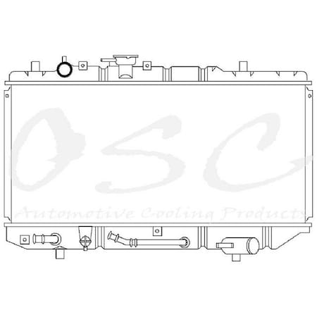 One Stop Solutions 94-97 For Aspire A/T V4 1.5L P-Tank/A-Co Radiator, 1626 1626